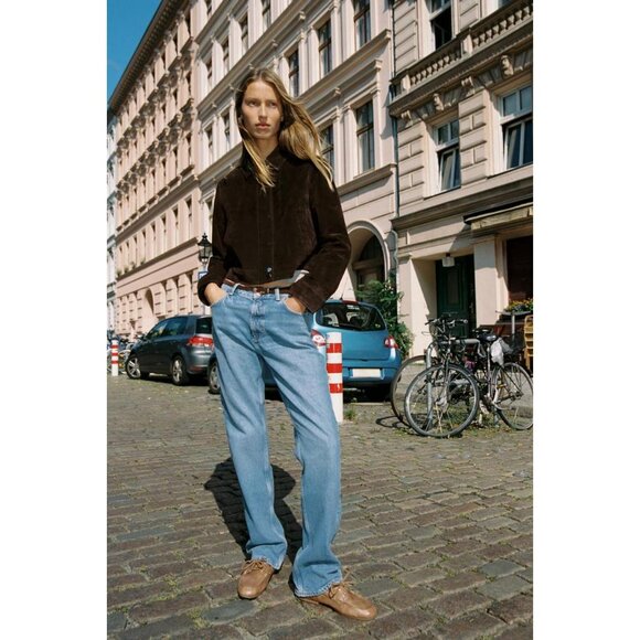 ZARA 100% LEATHER SHORT JACKET - Picture 2 of 10